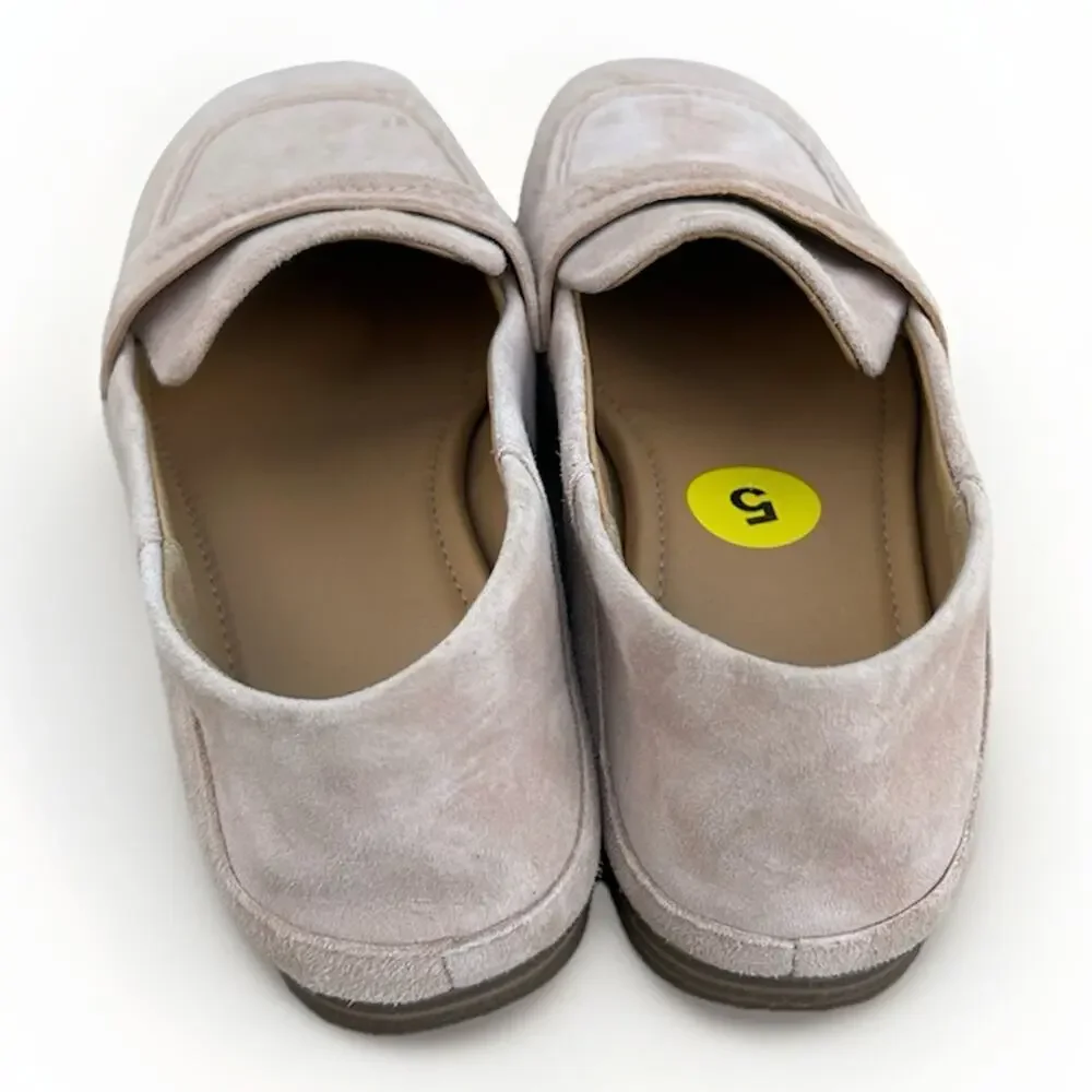 New UGG Janaya Suede Leather Loafers Flats Shoes Women’s Size 5 Tan Beige Cream